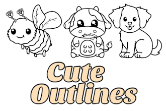 create cute character line art