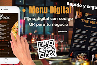 digital menu and qr code