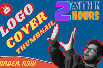 do stunning youtube cover or banner, logo, and thumbnail design