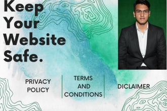draft your website privacy policy, terms and conditions, disclaimer, gdpr, ccpa