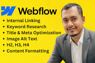 webflow on page SEO for ranking