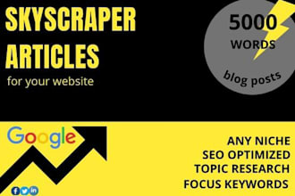 write SEO optimized skyscraper articles for website