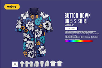 do button down dress shirt mockup for website and e commerse