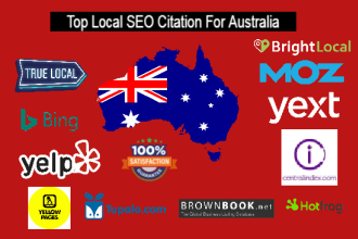 do top australia local citations from brightlocal, yext
