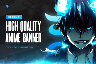 design a high quality anime banners