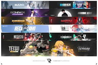 design high quality anime or vtuber banner