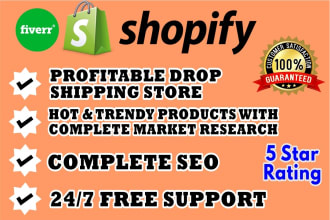 build shopify dropshipping store or shopify website