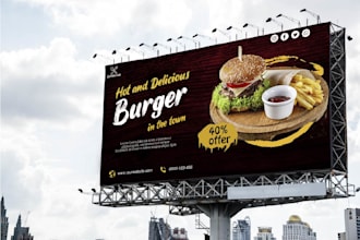 create professional billboard, wall poster, sign board and signage