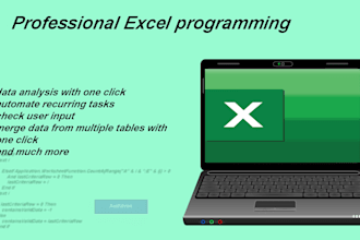 do professional excel programming with formulas and data evaluation