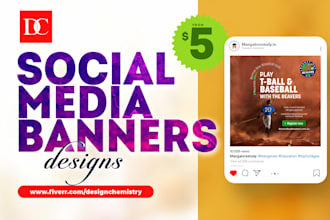 do social media posters, for instagram, fb  linkedin