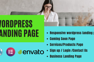 design, duplicate responsive website landing page using elementor pro and divi