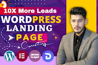 design wordpress landing page or one page website development with elementor