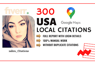 do manual 300 USA local citations and business directory submission