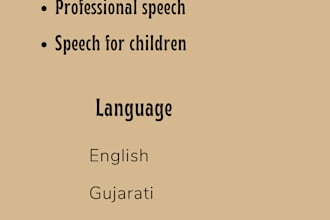 write speech in hindi, gujarati and english