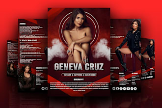 design professional dj, epk, press kit, speaker one sheet, media kit