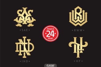 design vintage, classic, minimalist, or luxury monogram logo