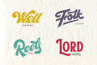 design wordmark logo with classic, vintage, minimalist, luxury style