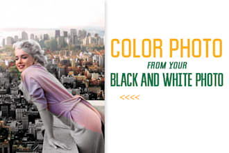 make a color photo from your black and white photo