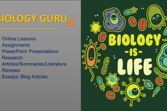 assist you in biology, zoology, microbiology, ecology
