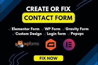 create all kinds of wordpress forms, popups, gravity, contact, login form