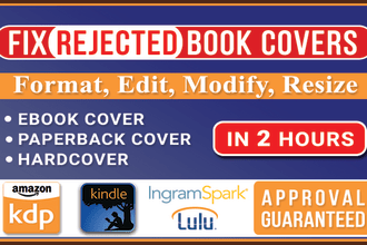 resize, fix, edit, format amazon kindle kdp book cover