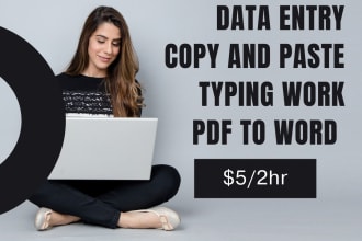 do any data entry  jobs, google sheet, and translation