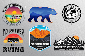 design wildness outdoor mountain logo