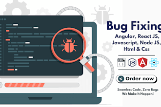 fix your javascript, angular, angularjs, wordpress, react, html, css bugs