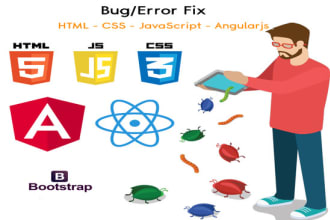 fix your javascript, angular, angularjs, wordpress, react, html, css bugs