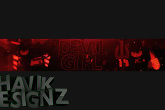 create you a professional youtube banner or twitch header