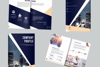 design business brochure, company profile, booklet, magazine, proposal, report