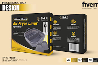 do product packaging, box packaging, and label design
