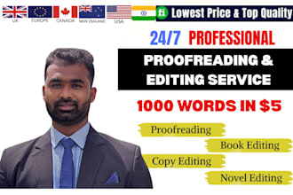copy editing, book editing, and book proofreading english