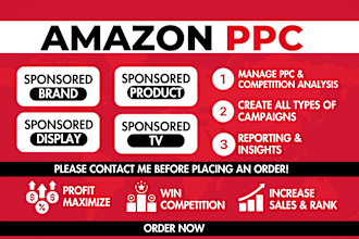 setup your amazon PPC, manage amazon ads campaign, amazon sponsored ads
