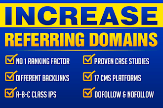increase your referring domains with amazing SEO backlinks