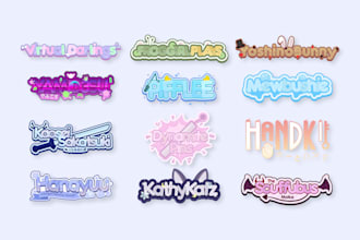 design a cute logo for vtuber and streamer