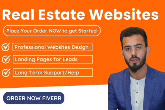 design a high converting real estate website or lead generation landing page