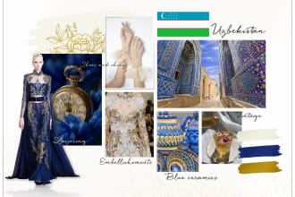 create fashion mood boards and design portfolio