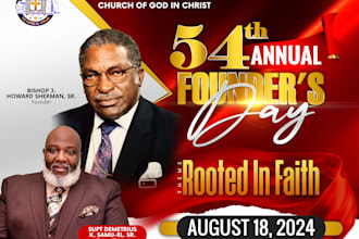 design exclusive church or book launch flyer in hours