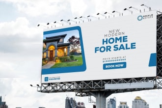 design billboard banner, hoarding street sign, roll up, visting card