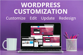 customize, rebuild, recreate, update and edit wordpress
