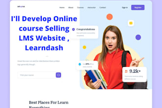 develop wordpress lms, online courses website or learndash