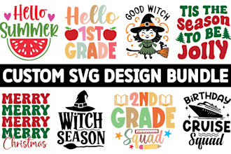 provide svg cut files,png,pdf,dxf,bundle design