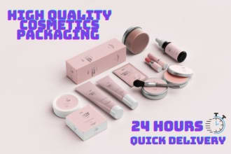 design perfume, lipstick, eyelash and cosmetic  packaging