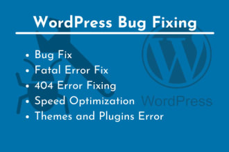 fix wordpress bug, wordpress issues and fix wordpress error