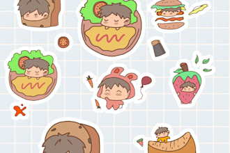 make cute sticker design