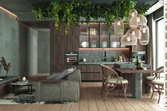 design and render 3d interior for your house