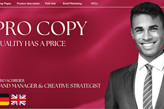 create irresistible copywriting in 24h in german or english