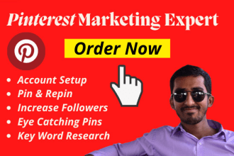 create 700 pins and 70 board with SEO as a pinterest marketing manager