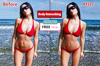 do retouching photos of full body and face skin